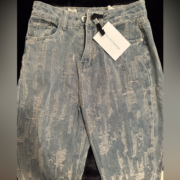 Maniere De Voir Distressed Boyfriend Jeans - Picture 2 of 4